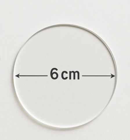 2mm Şeffaf Pleksi Daire 6cm çapında
