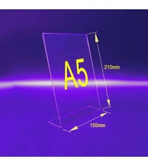 A5 L Tipi Dikey Pleksi Föylük 