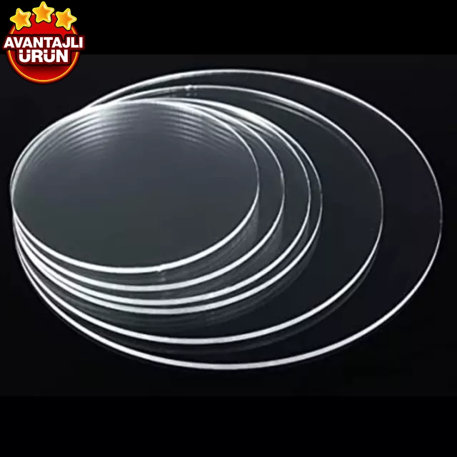 2mm Şeffaf Pleksi Daire 6cm çapında
